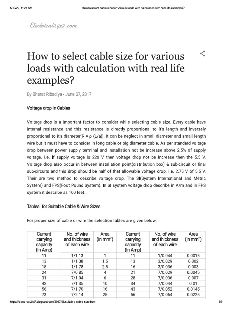 Wire Sizing-1 | PDF