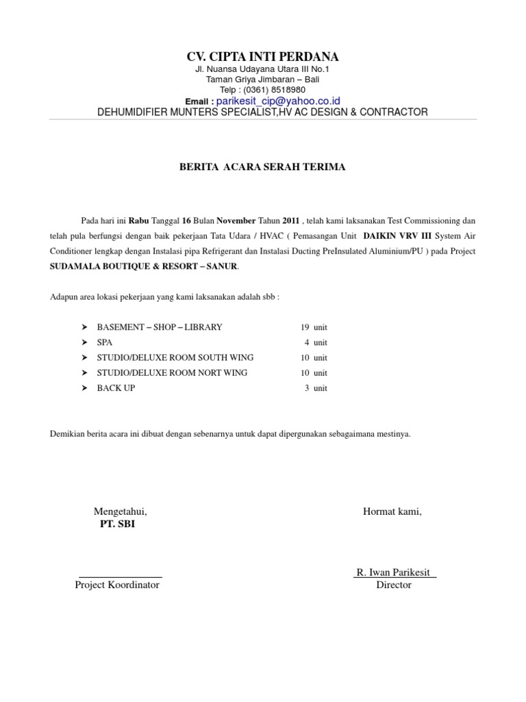 Berita Acara Sudamala