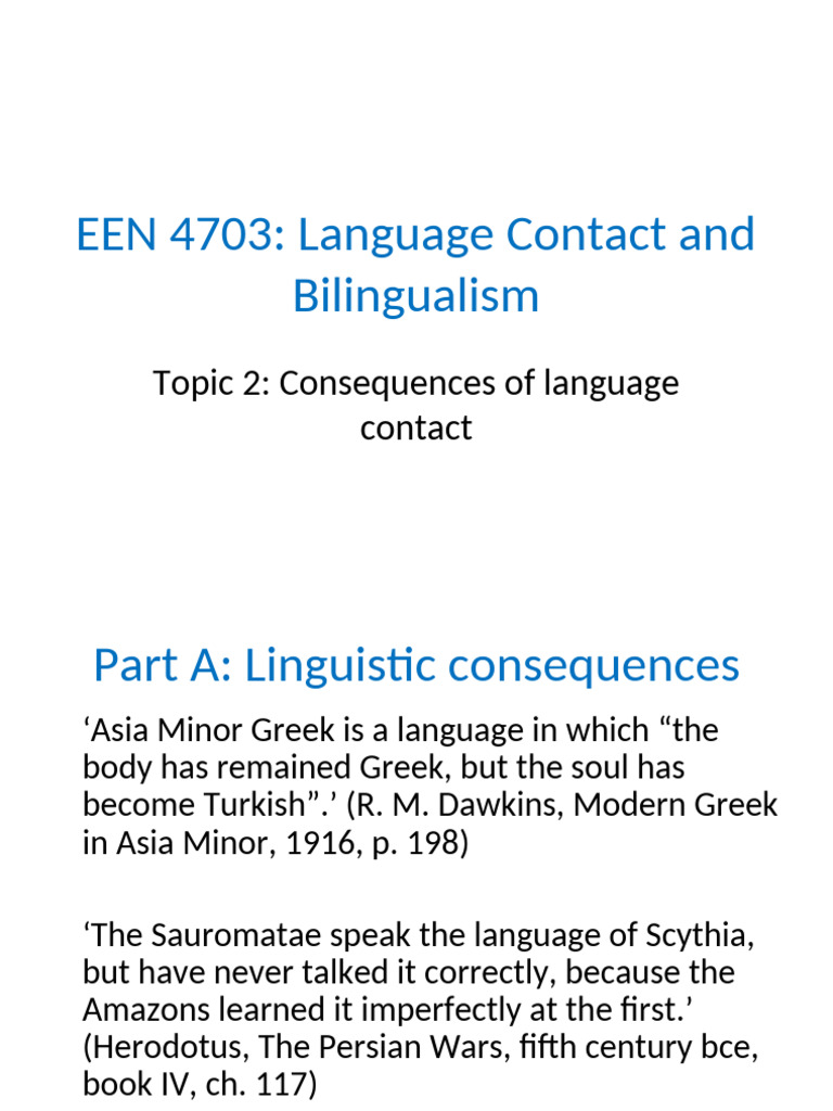 EEN 4703 - Topic 2 | PDF | Word | Multilingualism