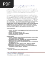 Interview Questions For Hiring Process Excellence Leaders