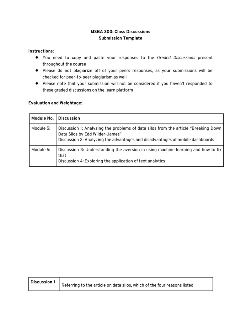 Submission+Template+ +Week+3+Graded+Discussions | PDF