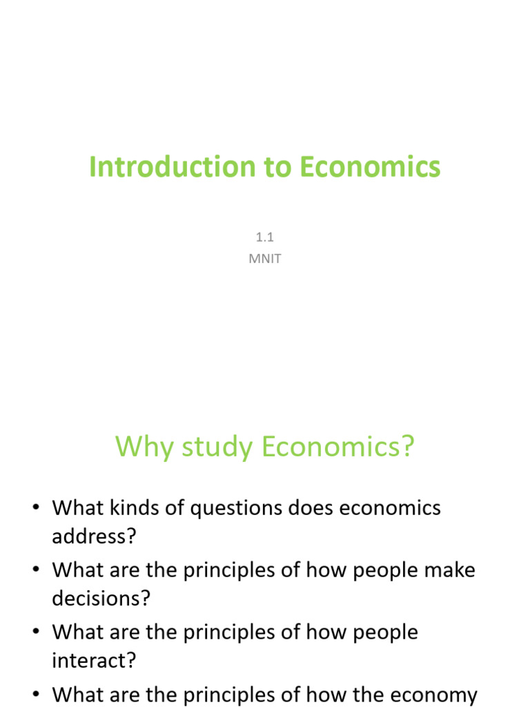 1 Introduction To Economics (1) BHHVHVV | PDF | Macroeconomics ...