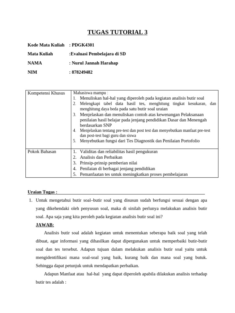 Tugas Tutorial 3 | PDF
