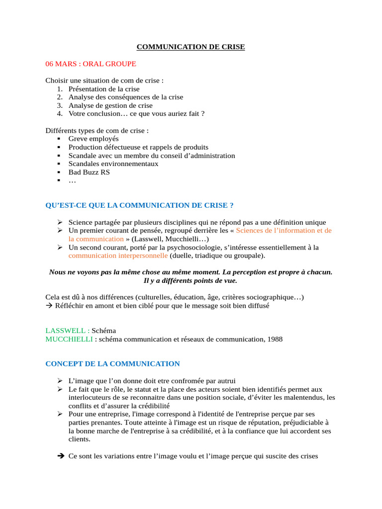 Communication de Crise | PDF