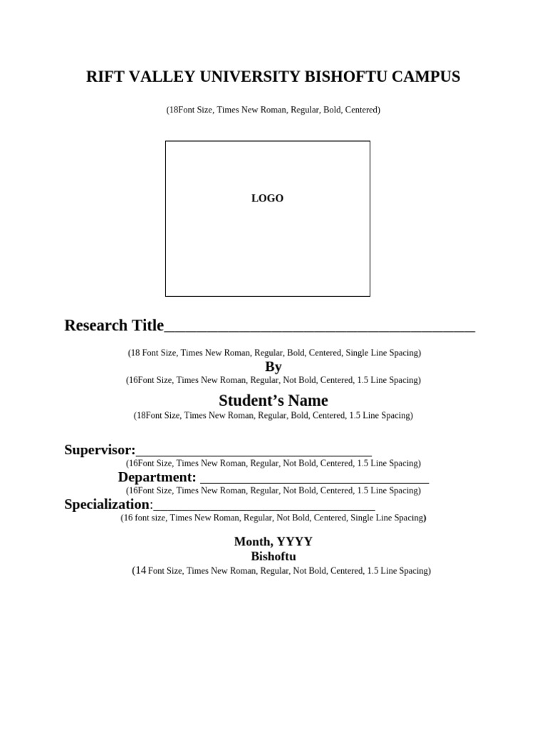 Research Format For B.SC Degree | PDF