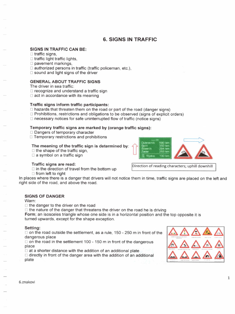 Intersections and Signs | PDF