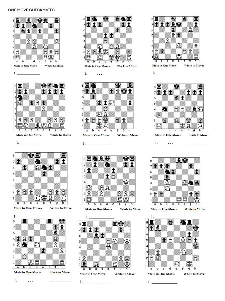 One Move Checkmates | PDF