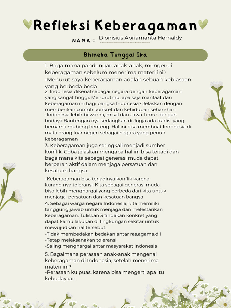 Salinan Dari Sage Green Minimalist Illustration Daily Self Reflection ...