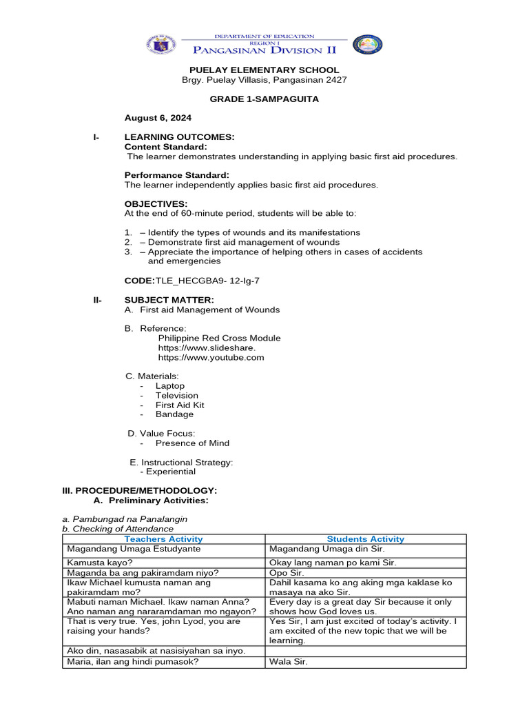 Cot 1 Detailed | PDF