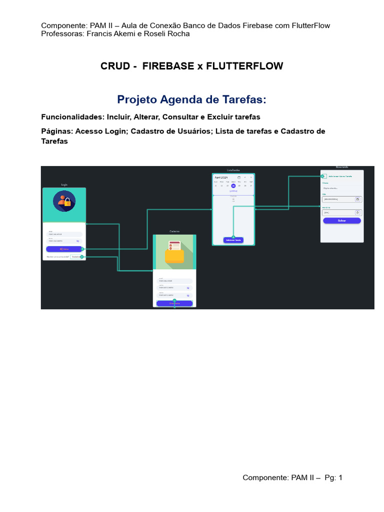 Crud - Firebase X Flutterflow - Projeto Agenda Tarefas | PDF