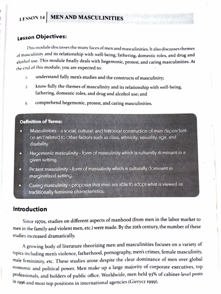 EGS Men and Masculinities | PDF