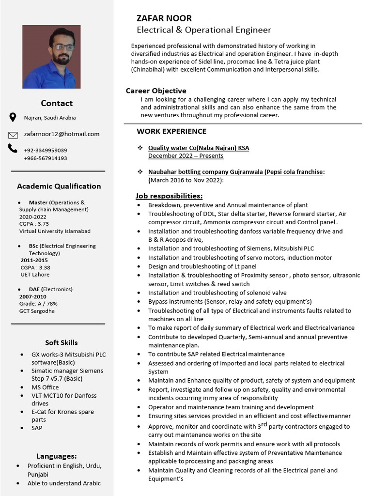 Zafar CV 2 | PDF