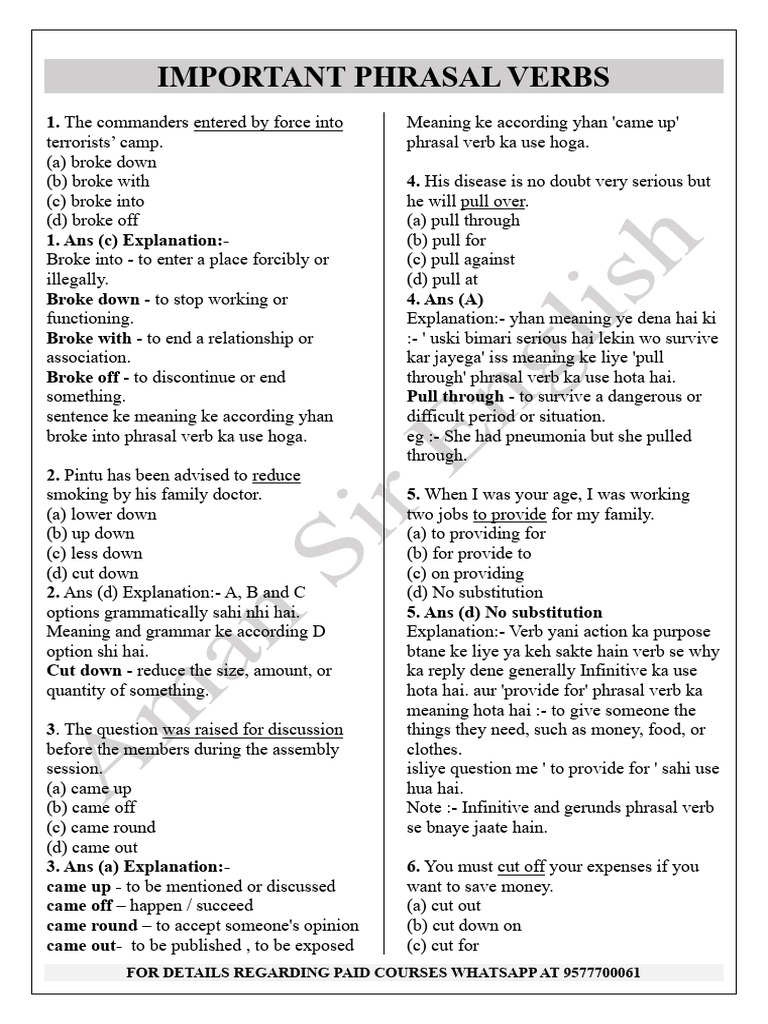 Phrasal Verbs | PDF