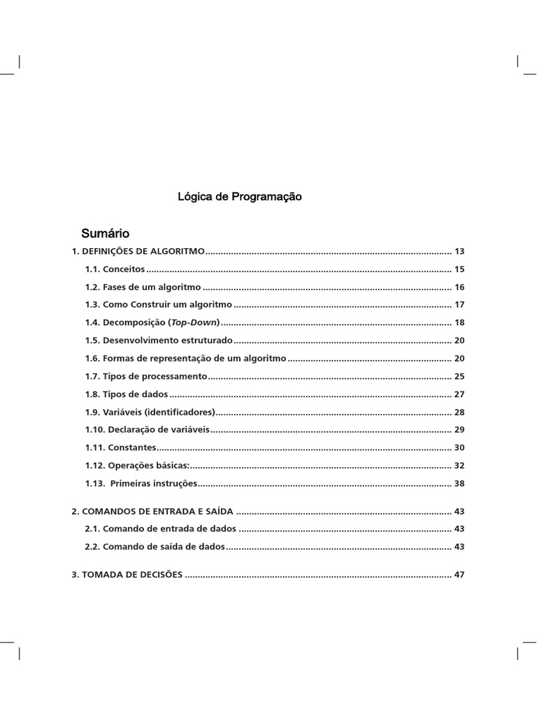 Definições e Estruturas de Algoritmos | PDF | Algoritmos | Computadores