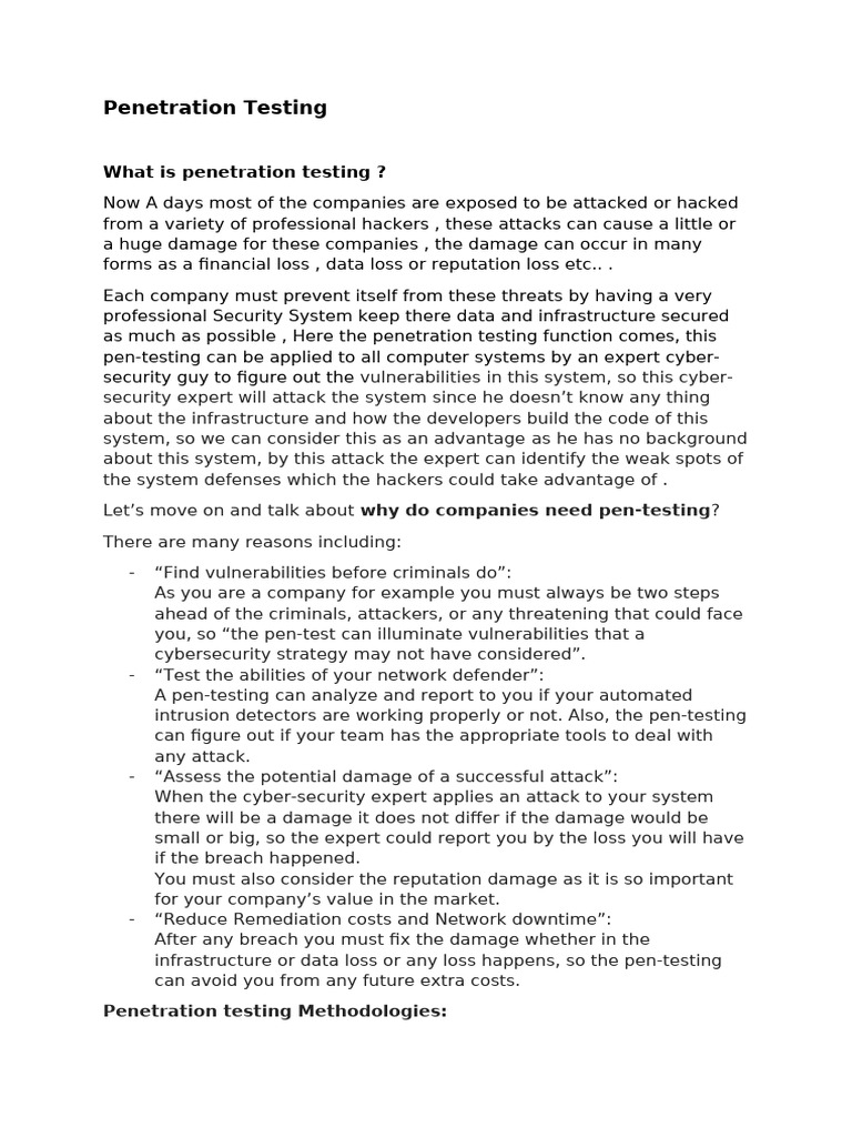 Penetration Testing | PDF