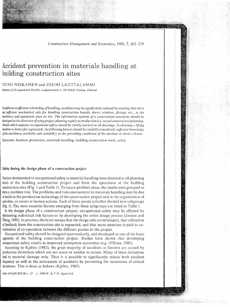 Construction Materials Handling Safety | PDF