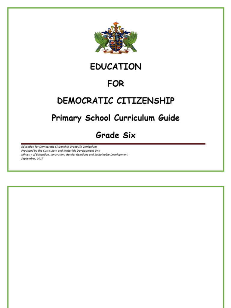 Education For Democratic Citizenship Grade Six | PDF | Democracy ...