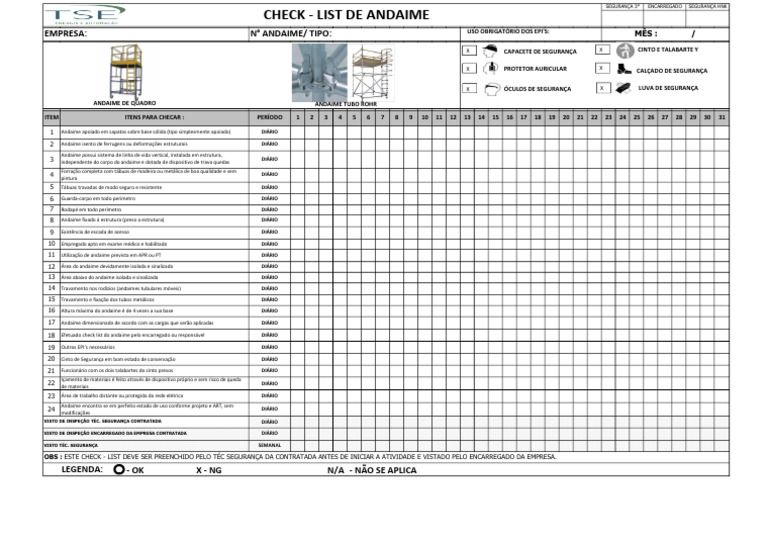 Check - List de Andaime | PDF