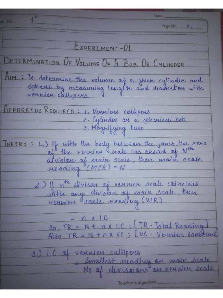 Physics Experiment 1 | PDF