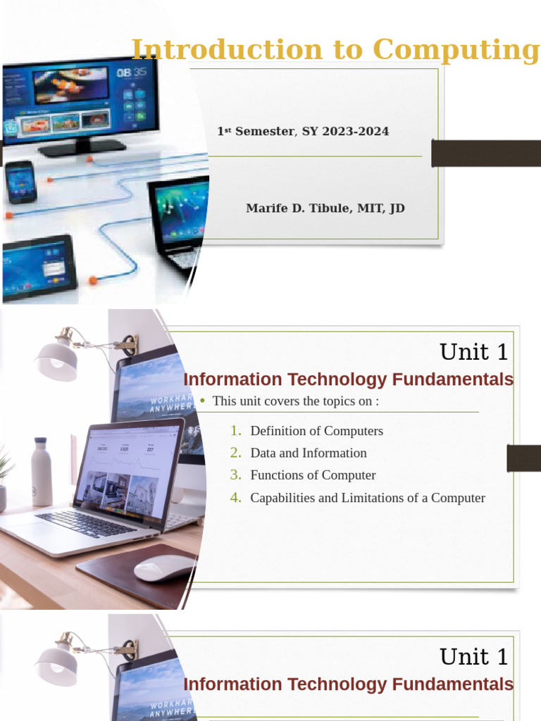 Introduction To Computing 2 | PDF