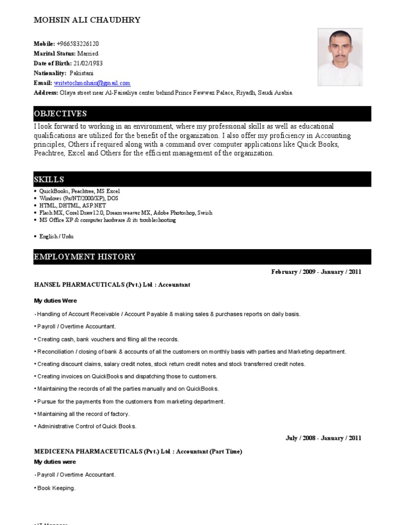 Mohsin Ali Chaudhry | PDF | Accounts Payable | Computing