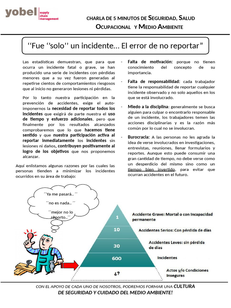 Fue Solo Un Incidente.. El Error de No Reportar | PDF