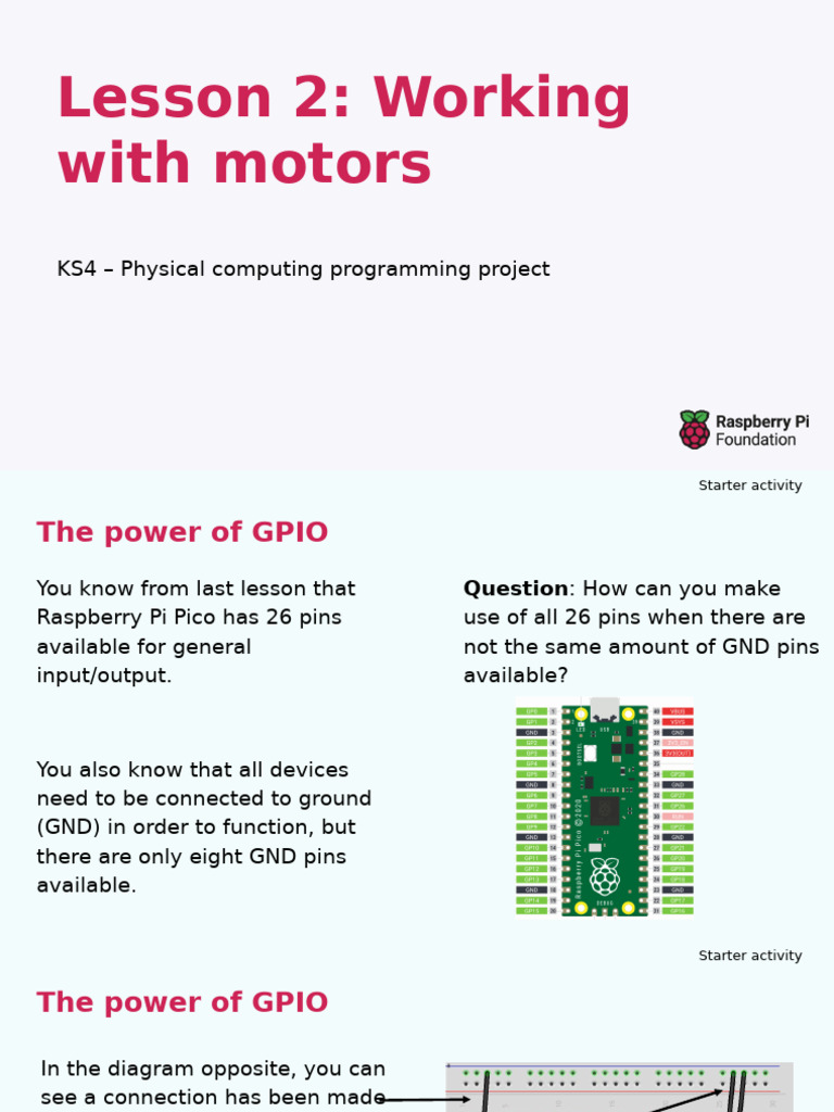 Lesson 2 Slides - Physical Computing - KS4 | PDF