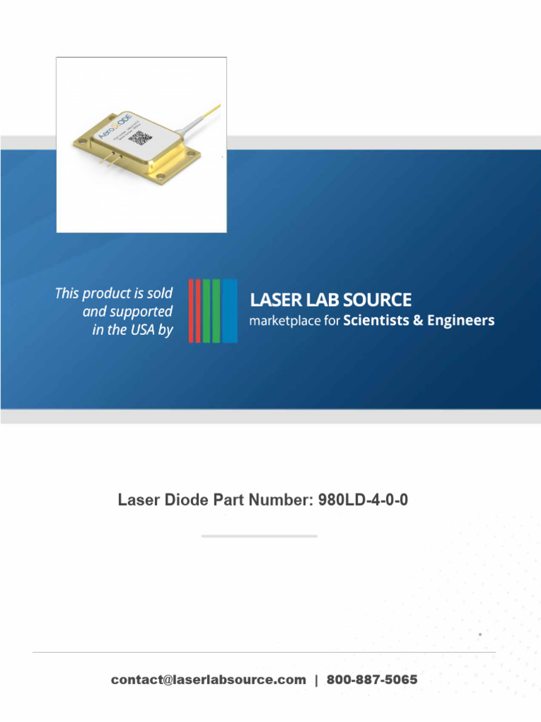 980nm 30W Laser Diode Specifications | PDF | Optical Fiber | Technology ...