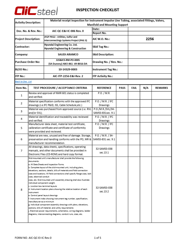 Aic QC E&i Ic 006 | PDF