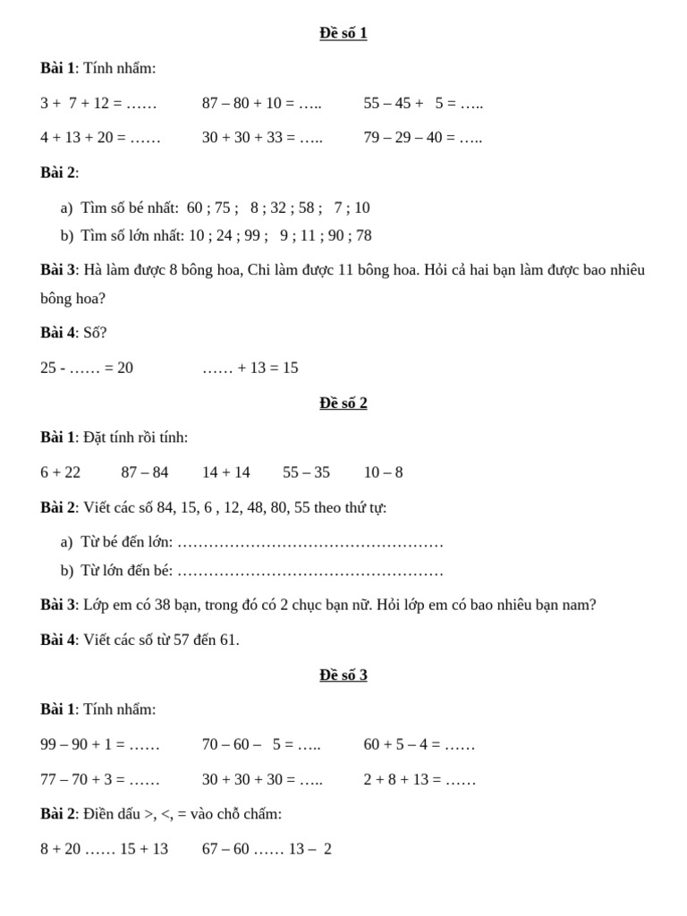 Toán Hè L P 1 | PDF