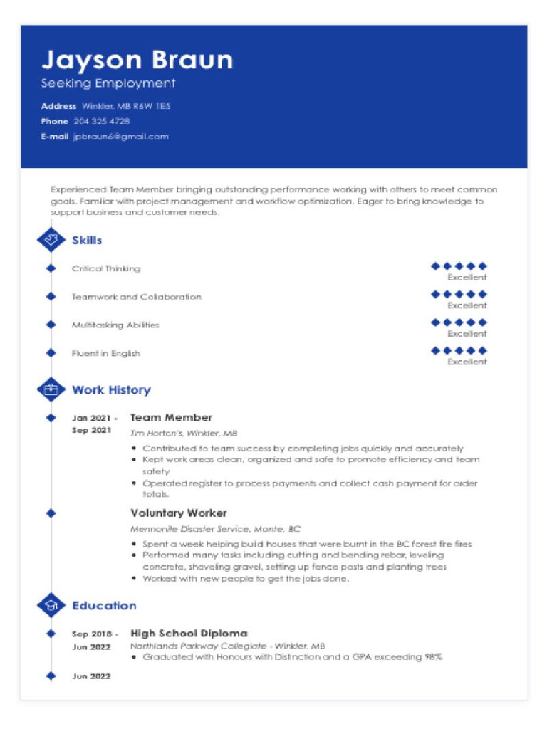 Braun, Jayson Resume PDF | PDF