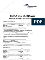 Inscripción REINA CARNAVAL 2012