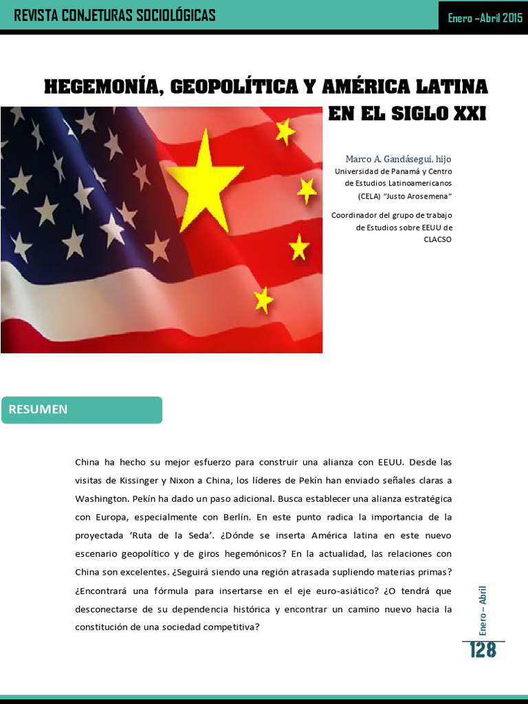 Hegemonía, Geopolítica y America Latina en El Siglo Xxi | PDF