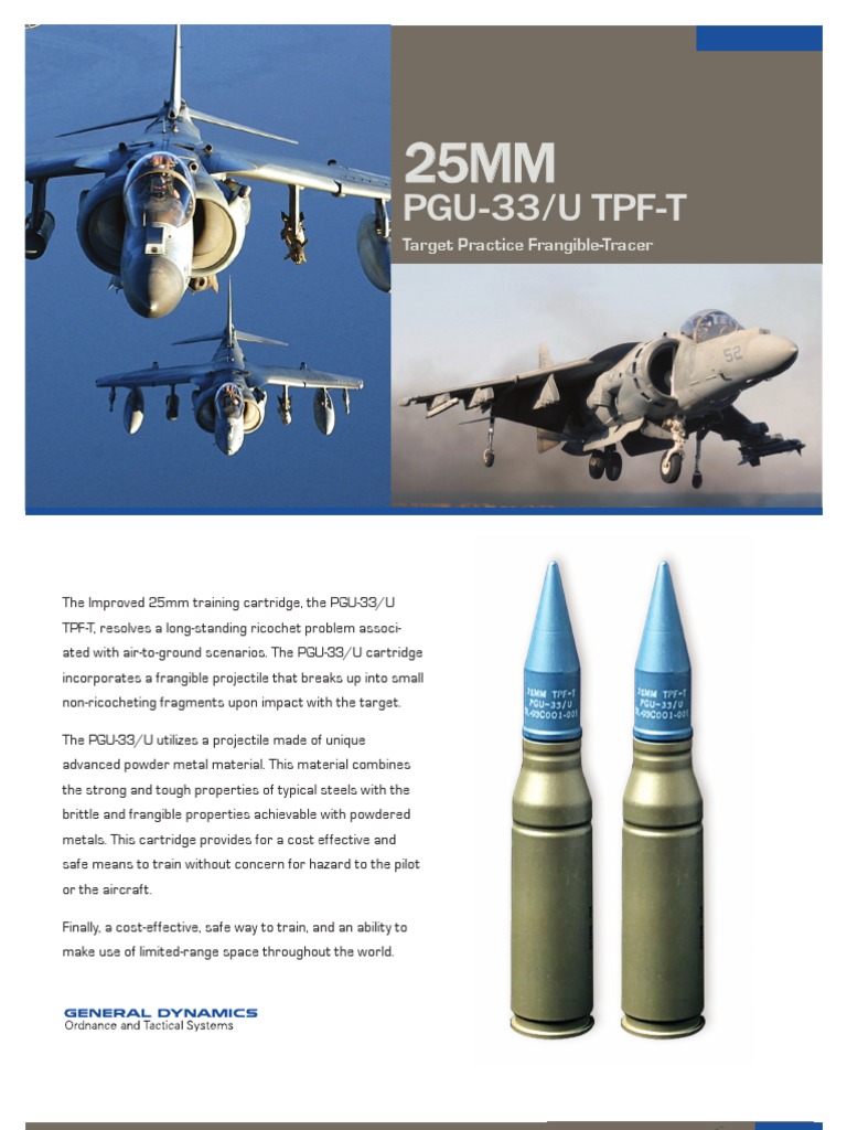 25mm PGU-33/U Frangible Training Ammo | PDF