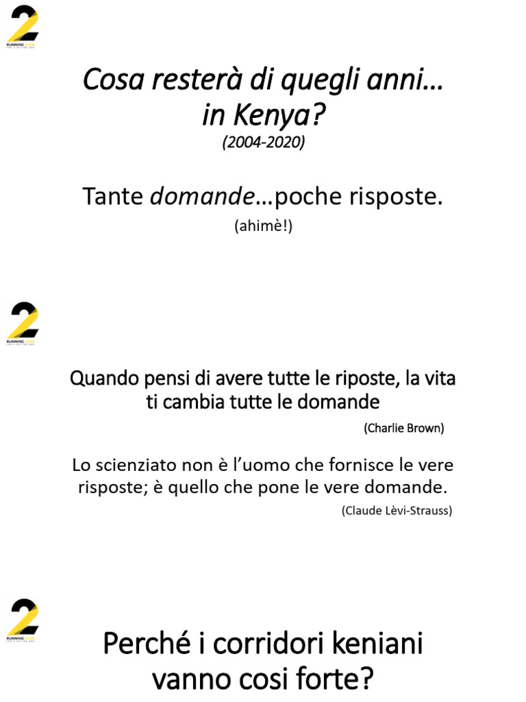 Cosa Resterà Di Quegli Anni in Kenya? | PDF