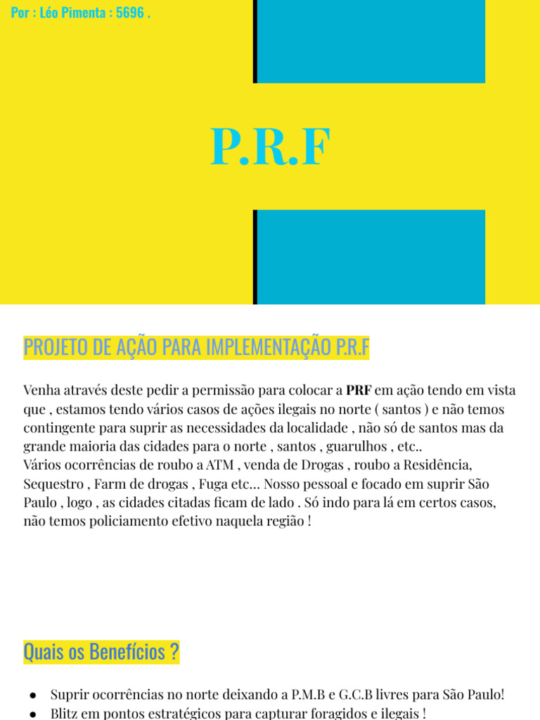 Projeto PRF | PDF