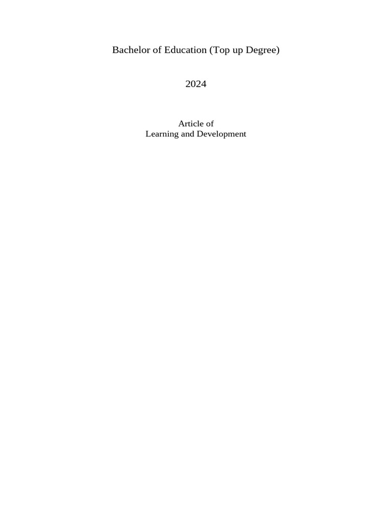 Learning and Development - GC | PDF