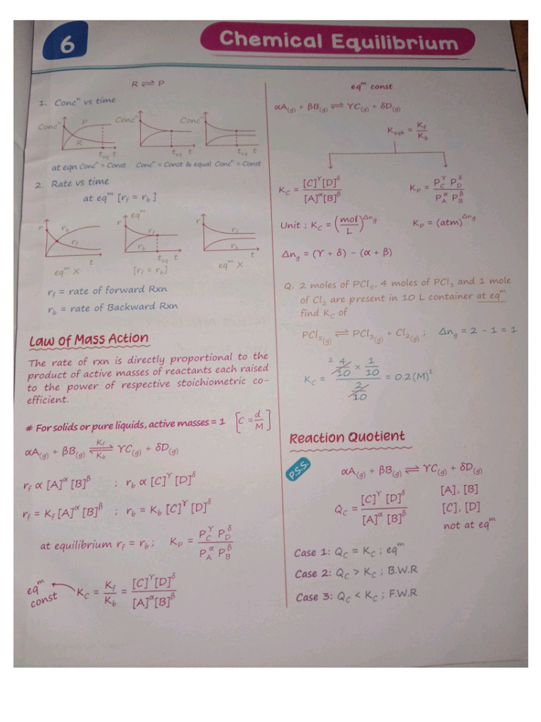 Chemical Equilibrium | PDF