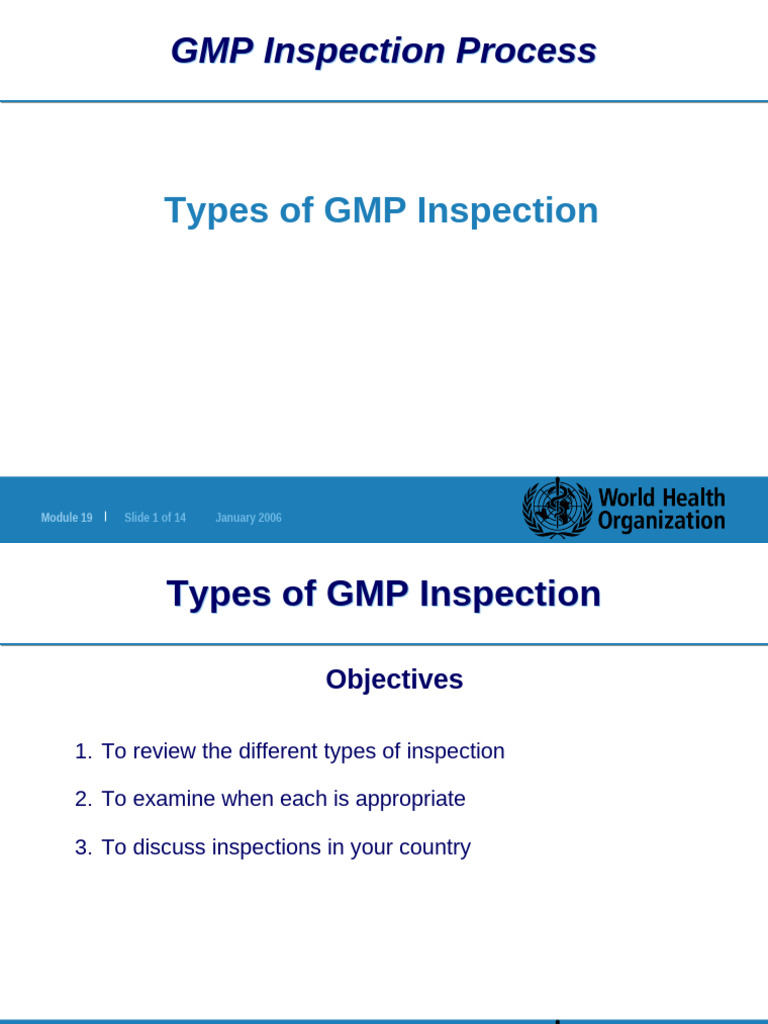 M19-A GMP Inspection Process | PDF | Quality Assurance | Quality