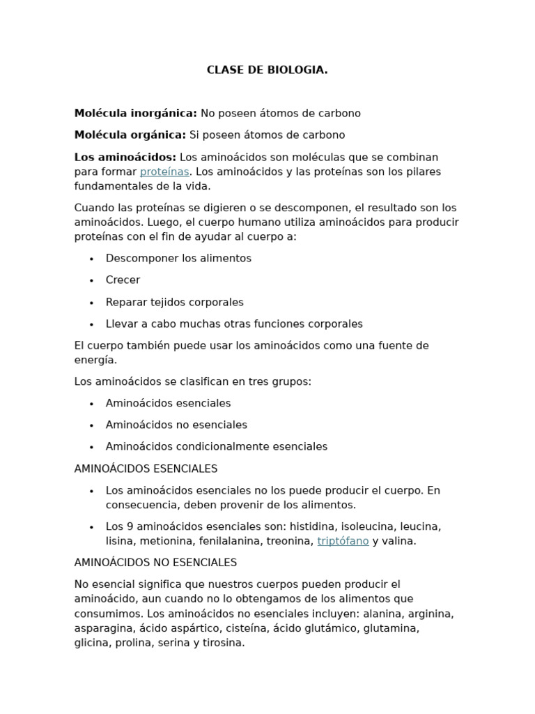 Clase de Biologia | PDF