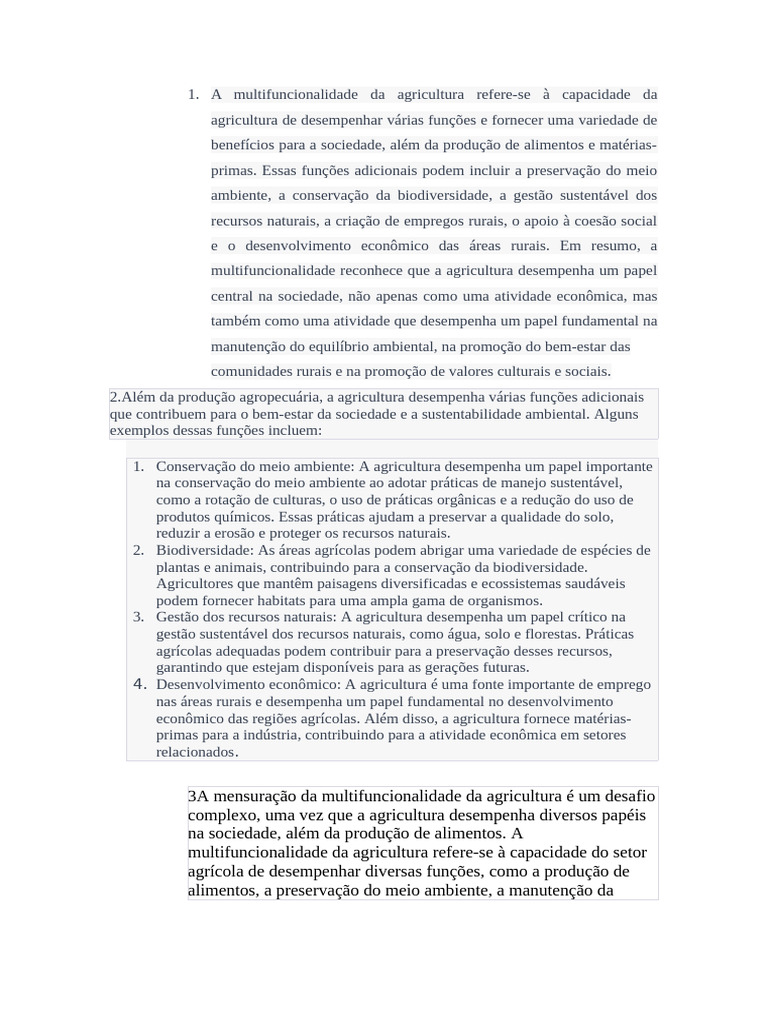A Multifuncionalidade | PDF