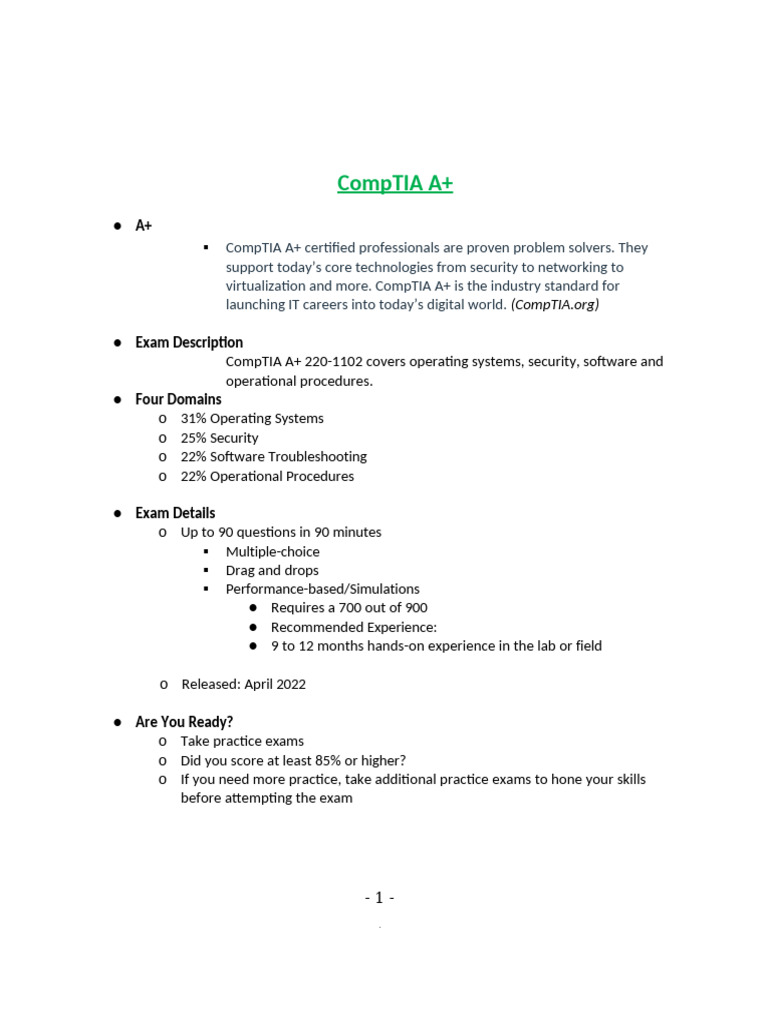 CompTIA A 220-1102 | PDF