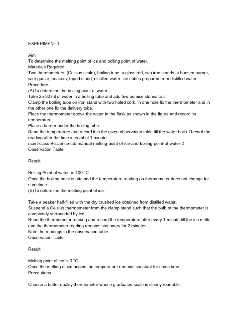 IX EXPERIMENT 1 BP MP | PDF
