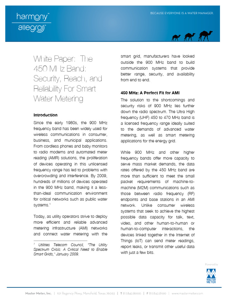 450MHz AMI White Paper Master Meter 1 | PDF