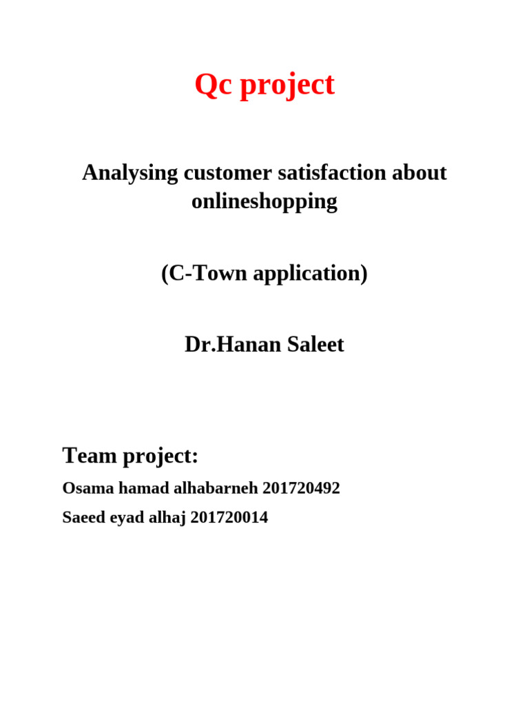 QC Project | PDF