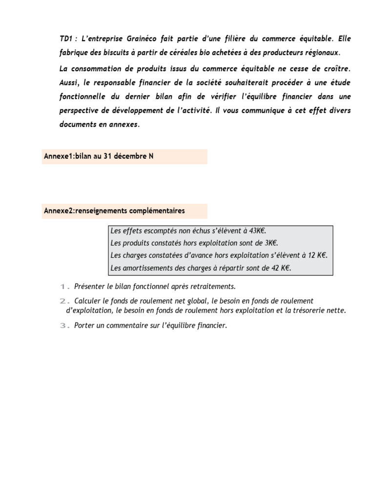 TD 1 Analyse Financiere | PDF