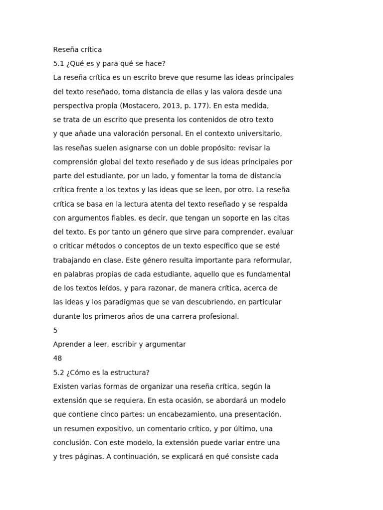 Como Hacer Una Reseña Critica | PDF
