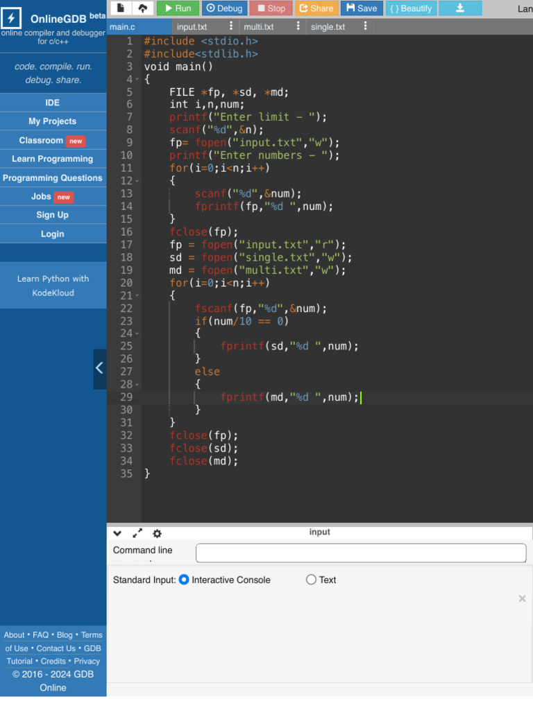 Online C Compiler - Online Editor | PDF