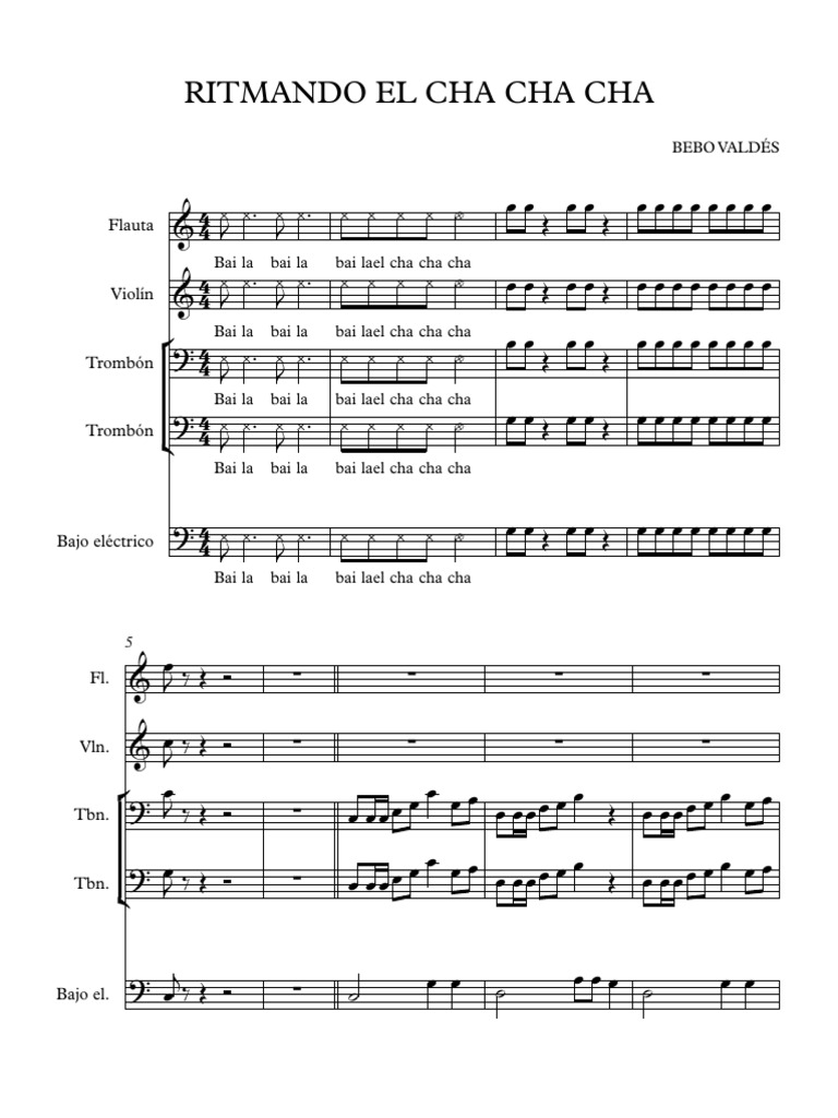 Ritmando El Cha Cha Cha - Partitura Completa | PDF