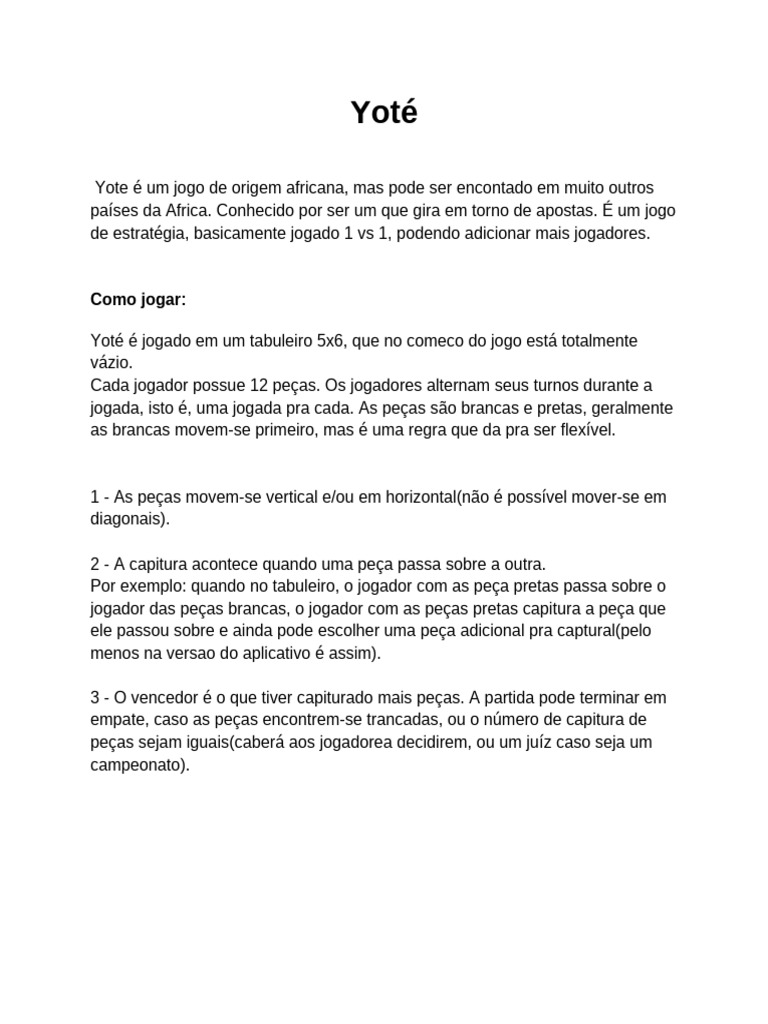 Yoté | PDF